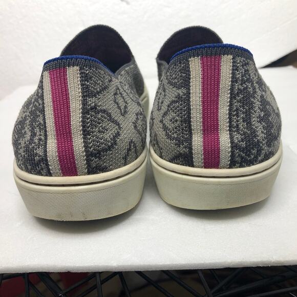 Rothy’s Shoes Snake Python Grey Slip On Flat Sneaker 8 - Picture 9 of 11